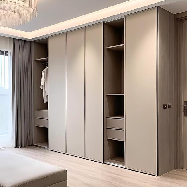 Customized Same Color Door Wall Cabinet Series Kitchen Cabinets Luxury Bedroom Furniture Wardrobe and TV Cabinet Design