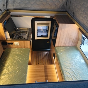 Camper Pop-Up QC Overland 4x4 per Pickup, Roulotte Pieghevole Leggera e Impermeabile, Mini <span class=keywords><strong>Caravan</strong></span> per Campeggio, Capacità 4 Persone - Product Image 6