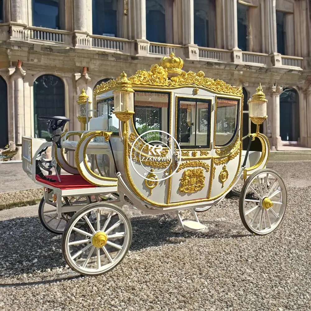 Xe ngựa sang trọng 2024 xe ngựa đám cưới hoàng gia xe ngựa điện tham quan xe ngựa điện