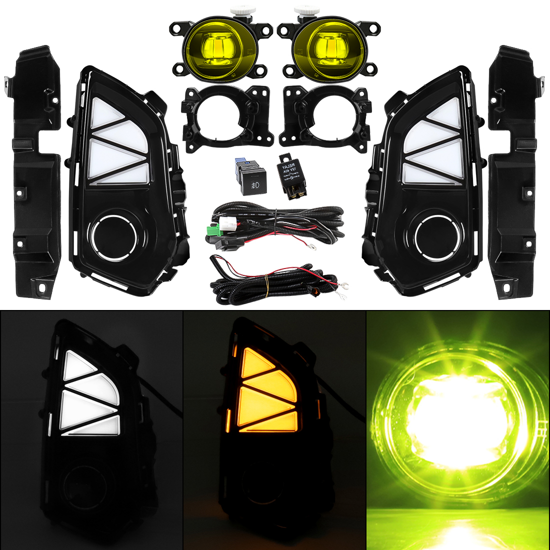 white cover with yellow light FLA