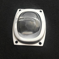 66*55mm led verre optique lentille de 150*130 degrés lentille de diffuseur rectangle pour le réverbère mené