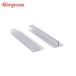 Pantalla de <span class=keywords><strong>ducha</strong></span> de plástico de <span class=keywords><strong>goma</strong></span> sin marco de barrido H de 180 grados, accesorios de baño, sello de puerta de PVC de policarbonato, <span class=keywords><strong>ducha</strong></span> de vidrio - Product Image 2