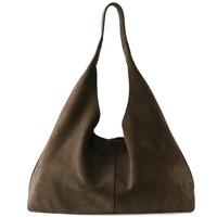 Nouveau Sac Fourre-tout Vintage en Daim pour Femme 2025, Sac à Main Seau Décontracté Grande Capacité en Cuir de Vachette Pleine Fleur