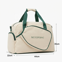 Sac de raquette de pickleball en toile durable personnalisé, compartiment séparé pour chaussures, sac de sport pour raquette de tennis avec sangle amovible