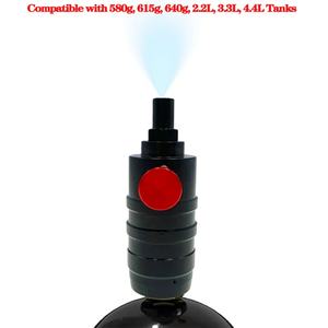 Mini Válvula Reguladora de Presión para Tanques de 580g/615g/640g/2.2L/3.3L/4.4L, Regulador de Aire Portátil de Aleación de Aluminio con Botón Pulsador OEM - Product Image 4