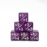 Dés de jeu à six faces en acrylique écologique, motif perle, bicolore, coins carrés, 16 mm +/- – Vente en gros