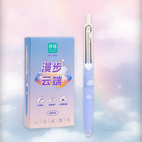 Stylos à bille en plastique Kawaii Pastel Cloud & Heart Design 0,5 mm, 6 couleurs, écriture fluide, 12 pièces par boîte