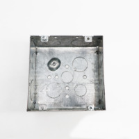 Boîte électrique carrée en acier galvanisé durable 4x4 avec support pour distribution basse tension