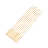 Brochettes en bambou naturel vert de 30 cm pour barbecue, type canon en fer