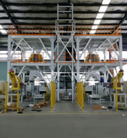 LEIXIN Ligne de production automatisée de mortier sec, contrôlée par PLC, 380V, garantie 1 an, pour adhésif céramique et usine de construction