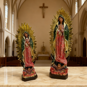 Cadeau religieux mexicain vierge marie sculptures Notre-Dame <span class=keywords><strong>de</strong></span> <span class=keywords><strong>Guadalupe</strong></span> polyrésine pour fournitures <span class=keywords><strong>de</strong></span> décoration <span class=keywords><strong>de</strong></span> noël - Product Image 4