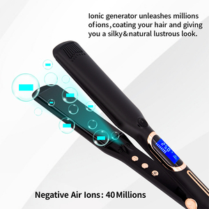 Plancha de pelo de alta temperatura personalizada de buena calidad 500F MCH calentamiento rápido 5 tamaños disponibles <span class=keywords><strong>planchas</strong></span> de pelo de titanio - Product Image 3