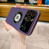Nouvelle coque de téléphone portable magnétique antichoc en PC avec protection d'écran pour iPhone 14 13 12 11 Pro Max, finition givrée