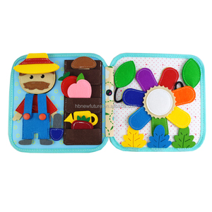 1-3 Jouet de Voyage Éducatif NF15-18 <span class=keywords><strong>Animaux</strong></span> de la Ferme Verts Thème Montessori <span class=keywords><strong>Livre</strong></span> Occupé pour les Tout-Petits - Product Image 5