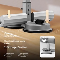 Appareil d'assistance aux sit-ups pour usage domestique, pour hommes et femmes, Gadget d'exercice pour le gainage et le renforcement abdominal, Entraîneur abdominal de fitness à ventouses (3x ventouses)