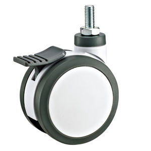 3 Zoll/4 Zoll/5 Zoll Gewindes tiel Kunststoff PU Medical <span class=keywords><strong>Twin</strong></span> <span class=keywords><strong>Caster</strong></span> Typ a. - Product Image 6