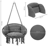Coussin rembourré moderne pour chaise suspendue, coussin de balançoire, mobilier d'extérieur, chambre à coucher, structure en fer et acier