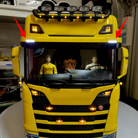 Luces LED de posición laterales a escala 1/14 para camión RC, piezas de mejora para la cabina de tractor Tamiya