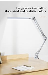 Lámpara de Escritorio Plegable para Salón de Belleza, con Protección Ocular, USB, para Lectura, Estudio, Mesa, Portátil, con Clip, Brazo Ajustable - Product Image 5