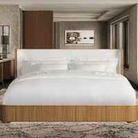 Lit traditionnel américain en bois massif Chêne français Vintage King Queen Lit double pour chambre principale