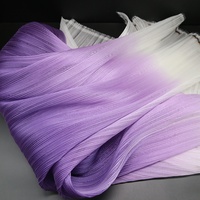 Kain Organza Lipit Mengkilap Grosir, Kain Kerut yang Dapat Dibentuk, Kain Cetak, Kain Organza Gradasi untuk Kain Desainer