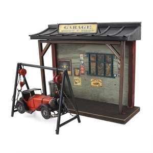 Ferro Metallo Artigianato Modello di <span class=keywords><strong>Auto</strong></span> Ornamenti In Metallo MDF Retro Shopfront Modello di Home Office Bar Mestieri Della Decorazione Dell'annata Della Decorazione Della Parete - Product Image 3