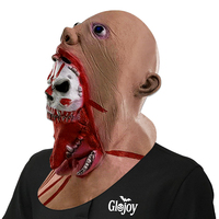 Masque d'horreur Bloody Charlie, cagoule visage de fantôme, effrayant, démon, en latex, accessoires d'Halloween, costume de mascarade personnalisable