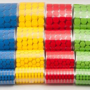 Color Round square Adjustable Printing Heavy Nylon Self-<b>adhesive</b> Back Point Circular Tape Mark Roll <b>Hook</b> and Loop Point - Product Image 1