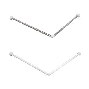 SANIPRO Offre Spéciale Accessoires <span class=keywords><strong>de</strong></span> Salle <span class=keywords><strong>de</strong></span> Bain Tringle <span class=keywords><strong>de</strong></span> Douche d'Angle en Métal Réglable Courbe et Télescopique en Forme <span class=keywords><strong>de</strong></span> L pour <span class=keywords><strong>Baignoire</strong></span> - Product Image 2