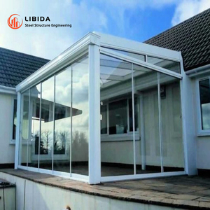Solarium en verre à isolation <span class=keywords><strong>thermique</strong></span> en aluminium personnalisé <span class=keywords><strong>pour</strong></span> arrière-cour Villa Patio Enclos Sunroom - Product Image 3