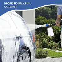 Lance à mousse électrique manuelle haute pression avec grande ouverture, bouteille transparente de 1L pour le lavage de voitures