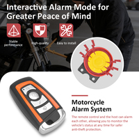 BT Motorrad-Alarmsystem Diebstahlsicherung mit Fernbedienung Zwei Fernbedienungen Vibrationssensor-Alarm für Motorräder