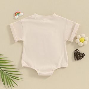 Ropa de verano Little Brother Sister Sudadera Traje Manga corta Baby Bubble Romper Body - Product Image 4