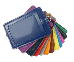 <span class=keywords><strong>Verticale</strong></span> Cuoio DELL'UNITÀ di elaborazione ID Carta di Nome Badge Holder Multi-Card, In Pelle A Doppia Come Badge Holder - Product Image 1