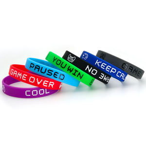 Braccialetti in Silicone alla moda a tema Gaming per videogiochi Party braccialetti in gomma per promozioni di gioco - Product Image 4
