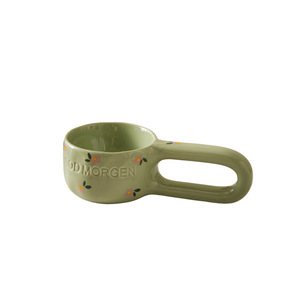 Nouvelle tasse en céramique de lettre en relief de l'usine Lelyi Tasse créative à long manche Good Morning avec un design floral mignon - Product Image 5