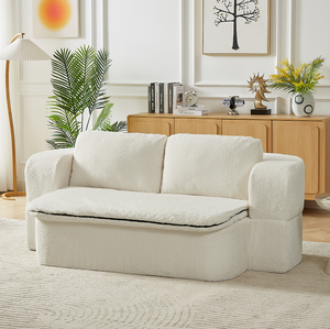 Convertible Modular Sleeper <b>Sofa</b> Set Modern Folding Futon <b>Sofa</b> <b>Bed</b> with Memory Foam for Apartment & Hotel Living Room Bedroom - Product Image 1