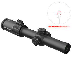 Mira Telescópica Táctica TYPHON 1-8X24 FFP LPVO de Aleación de Aluminio, Impermeable, Ajustable, de Alta Calidad, para Caza, con Nitrógeno y Cristal ED - Product Image 1