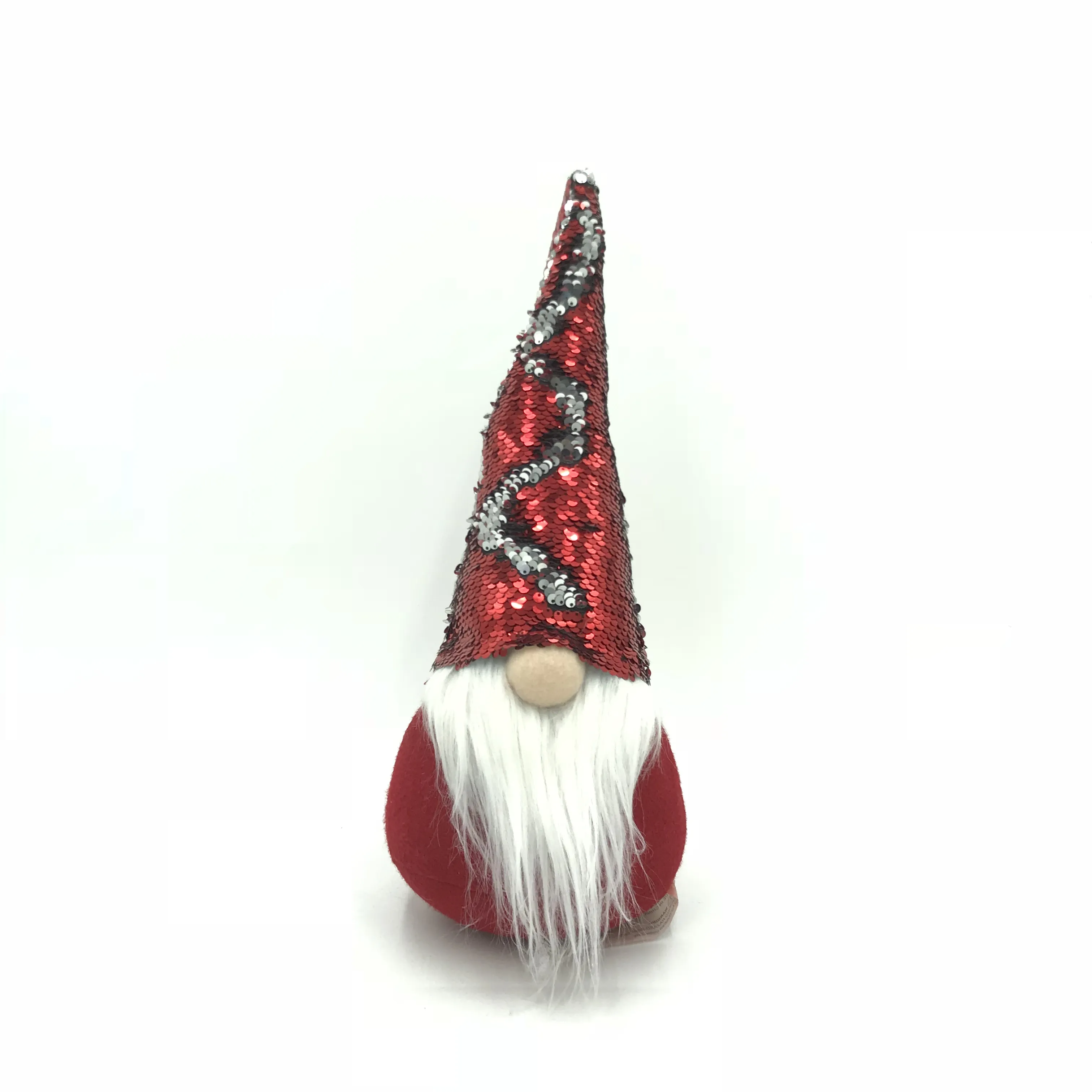 Dekorasi Kain Natal Dekorasi Meja Boneka Rudolph Tanpa Wajah Santa Claus Dekorasi Meja Boneka Natal Merah Reversibel Topi Gnome