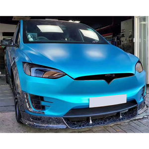 Nouvel ensemble de carrosserie en fibre de carbone forgée pour <span class=keywords><strong>Tesla</strong></span> <span class=keywords><strong>Model</strong></span> <span class=keywords><strong>X</strong></span>, style Topcar : Lame avant, Lame arrière, Jupes latérales, Élargisseurs d'ailes - Product Image 1