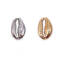 Perles de coquillages naturels dorées électrolytiques Hobbyworker pour la fabrication artisanale de bracelets et de chevillères Wakiki Hawaï
