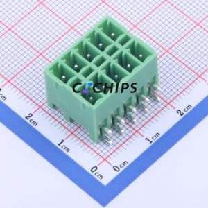 KF2EDGKRH-3.81-2*5P Plug-in Terminal Block Bent Lead Through Hole,P=3.81mm Board-to-Board / Socket - Closed 2x5P 3.81mm Green - Product Image 1