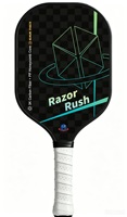 Raquette de pickleball Lingjun Razor Rush T300 en fibre de carbone, noyau en nid d'abeille de 16 mm, raquette professionnelle, logo personnalisé, OEM, vente en gros, usine