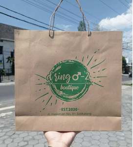 Bolsa de Papel Kraft y Blanca para Llevar con Asa, Impresión de Logotipo Personalizado, Precio de Fábrica, MOQ Bajo - Product Image 3