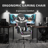 Chaise de Gaming Ergonomique en Cuir PU Réglable la Plus Vendue, Confortable, Pivotante, Inclinable Manuellement, avec Mousse à Mémoire de Forme et 3 vérins à gaz