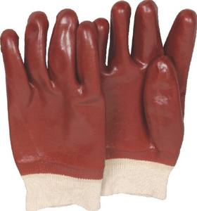 Guantes de PVC Rojos Resistentes a Químicos, Protegen Contra Ácidos, Aceites y Productos Químicos, Guantes de Trabajo con Puño de Punto - Product Image 2