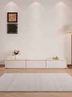 Meuble TV moderne minimaliste blanc réglable et extensible pour salon, usage domestique, meuble de rangement sur pied