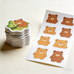 Autocollants en papier adhésif découpés sur mesure, impression de feuilles, étiquettes d'emballage, adhésif imperméable, transparent, découpe à la demande, nourriture pour animaux de compagnie - Product Image 3