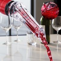 Aérateur de vin portable moderne en plastique, verseur et décanteur de liqueur pour cadeaux d'affaires