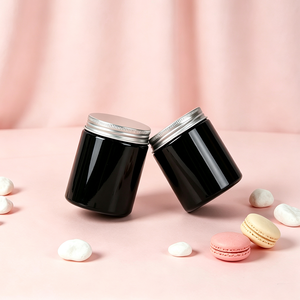 250Ml Black Opaque <b>Glass</b> Bottle Food Grade <b>Container</b> For Candy Gummy And Fish Oil Softgel Packaging - Product Image 5